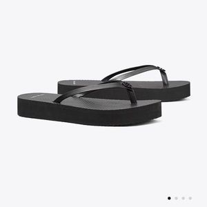NEW in box BLACK TORY BURCH FLATFORM FLIP FLOPS SIZE 8